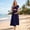 Navy, variant on QSAWXQZ Women's Maternity Maxi Dress Crew Neck Short Sleeve Soft a Line Dress for Casual S