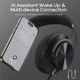 thumbnail image 4 of DOQAUS Bluetooth Headphones Over Ear, 90 Hours Playtime Wireless Headphones with 3 EQ Modes, Noise Isolating HiFi Stereo Headphones with Deep Bass, Microphone, Soft Earpads for Cellphone/PC (Black), 4 of 5