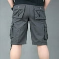 thumbnail image 6 of Turilly Plus Size Shorts for Men Workwear Shorts Slim Fit Pocket Zipper Straight Pants Casual Sports Shorts Shorts, 6 of 6