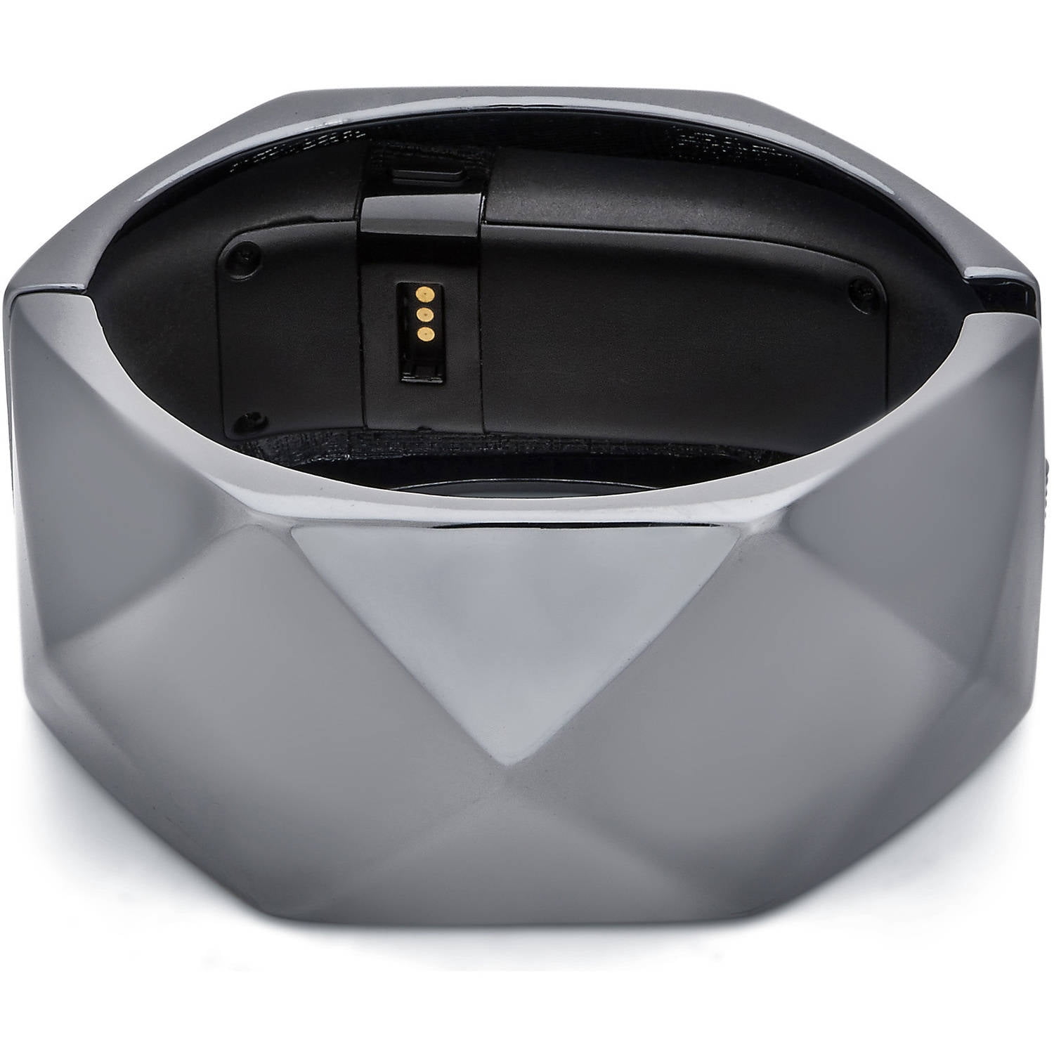 Geometric Pattern Metalic Finish Enhancer Bangle Bracelet for Bit Charge