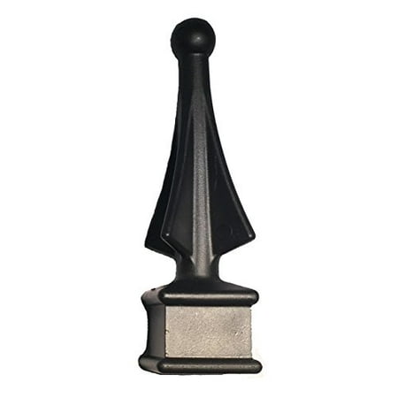 Four-Sided Spire Wing Tip High-Impact Polypropylene Black Finial Fence Topper (10, 1/2 inch)