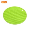 thumbnail image 3 of Unique Bargains 4pcs Silicone Trivets for Hot Pots, Hot Pads Pot Holders, Heat Resistant Trivets for Hot Dishes-Green, 3 of 5