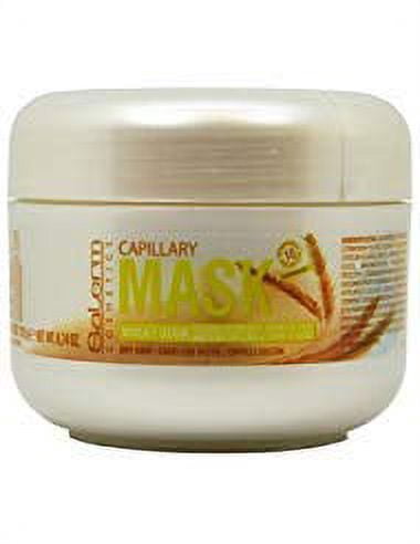 Salerm Cosmetics WHEAT GERM Capillary Mask, Provitamins B5 for Dry Hair (6.74 oz / 200 ml - retail size)