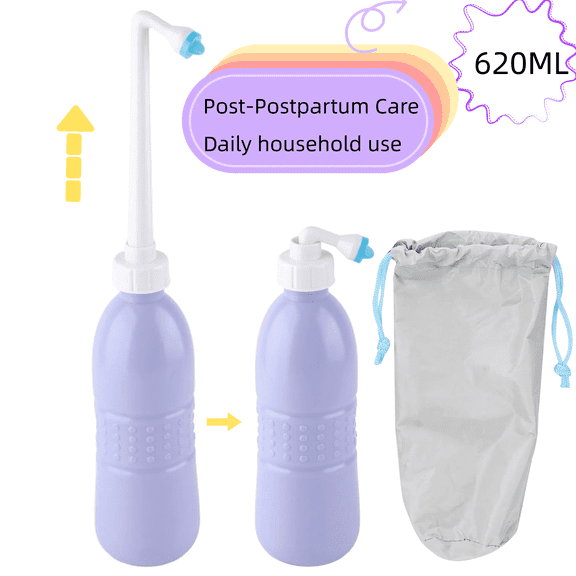 Zohisin Portable 620ml Handheld Bidet Sprayer for Toilet Bathroom, Travel & Home Use - Hygienic Cleaning Spray Bottle (1-Pack)