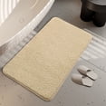 thumbnail image 2 of sruoe Bathroom Rugs, Bath Mat for Bathroom Floor 1pcs, Bath Mats for Bathroom Floor Non Slip Non Skid, Rectangular Cloth Floor Mat for Bath Door Household, Beige, 2 of 5
