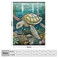 thumbnail image 4 of Qinduosi  Sea Turtle Throw Blanket Gifts for Women Girls Kids, Vintage Ocean Animal Theme Decor for Couch Bed Sofa Travelling Camping, Birthday Christmas Soft Cozy Lightweight Blankets, 4 of 6