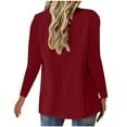 thumbnail image 4 of Bovxnpu Womens Casual Blazer Jacket Business Casual Outfits for Work, Long Sleeve Open Front Work Office Blazer Lapel Button Jacket, Women's Fashion Solid Button Suit Coat Casual Jacket S, 4 of 7