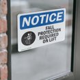 thumbnail image 4 of (2 Pack) Fall Protection Required On Lift Sign, 4 of 7