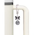 thumbnail image 3 of Delight Jewelry Silvertone Love in Circle - Silvertone Bow Charm Accessory for Tumblers and Thermal Cups, 3 of 4
