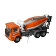 thumbnail image 2 of Camión de ingeniería para niños, modelo de camión mezclador de cemento, transportador de vehículos de construcción a escala 1:60 naranja, 2 of 9