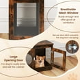 thumbnail image 2 of Barara King Dog House with Translucent Window and Lockable Door, Pet House for Small and Medium Dogs, Rustic Brown, 2 of 8