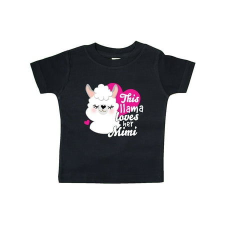 

Inktastic Valentines Day This Llama Loves Her Mimi Gift Baby Girl T-Shirt