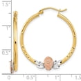 thumbnail image 4 of Primal Gold 14 Karat Tri-color Guadalupe Hoop Earrings, 4 of 4