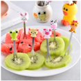 thumbnail image 4 of Fourchette à Fruits, Ensemble Mignon de 6 Fourchettes à Fruits avec Support en Acier Inoxydable pour Enfants Maison, 4 of 5