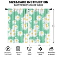 thumbnail image 2 of Blackout Kids Curtains,Green Daisy Flower Yellow Centers Pattern Childrens Insulated Curtains Set Of 2,Bedroom Essentials,Toddler Room Decor 52"x84", 2 of 5