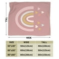 thumbnail image 2 of DouZhe Ultra-Soft Micro Fleece Lightweight Flannel Bed Blanket, Rainbow Hearts Kids Child Print Cozy Warm Throw Blankets, 60"x50", 2 of 7