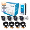 thumbnail image 1 of Kit Cámaras de Seguridad de 4 Cámaras HD 720p Bala color Blanco Metálicas + Disco duro 1TB, 1 of 4