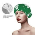 thumbnail image 4 of Kdxio Snowflake Print Shower Cap for Women,Elastic and Reusable,Double Waterproof Layers Bathing Hat, 4 of 9
