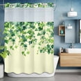 thumbnail image 6 of No Hook Shower Curtains with Snap-in Liner Set, Country Leaves Waterproof Hotel Style Bathroom Shower Curtain, Green Leaf Branches Vine Botanical Rustic Breathable Mesh Top Bath Curtains 48''x72'', 6 of 9