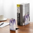 thumbnail image 5 of Gaeub Lavender Blooms Window Wood Bookends, Non-Slip Bookends, Heavy Duty Wooden Bookholder, 5 of 7