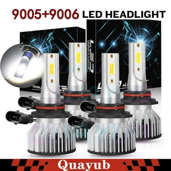 4PC LED Headlight Bulbs High & Low Beam Combo Kit 6000K For Chevrolet Astro Van 1995-2005