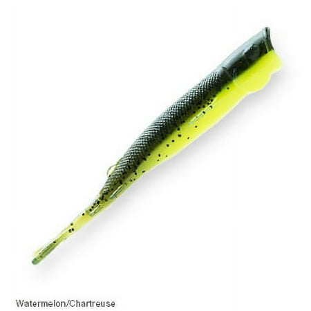 UPC: 0879020005711 | Z-Man POPSHAD5-17PK3 Pop Shadz Watermelon Chart 5 Soft Plastic Fishing Lure