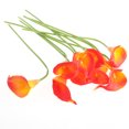 thumbnail image 3 of LABSERRON 10Pcs Real Touch Flower Bouquets Orange for Bridal Wedding Decor Decoration 35Cm, 3 of 7