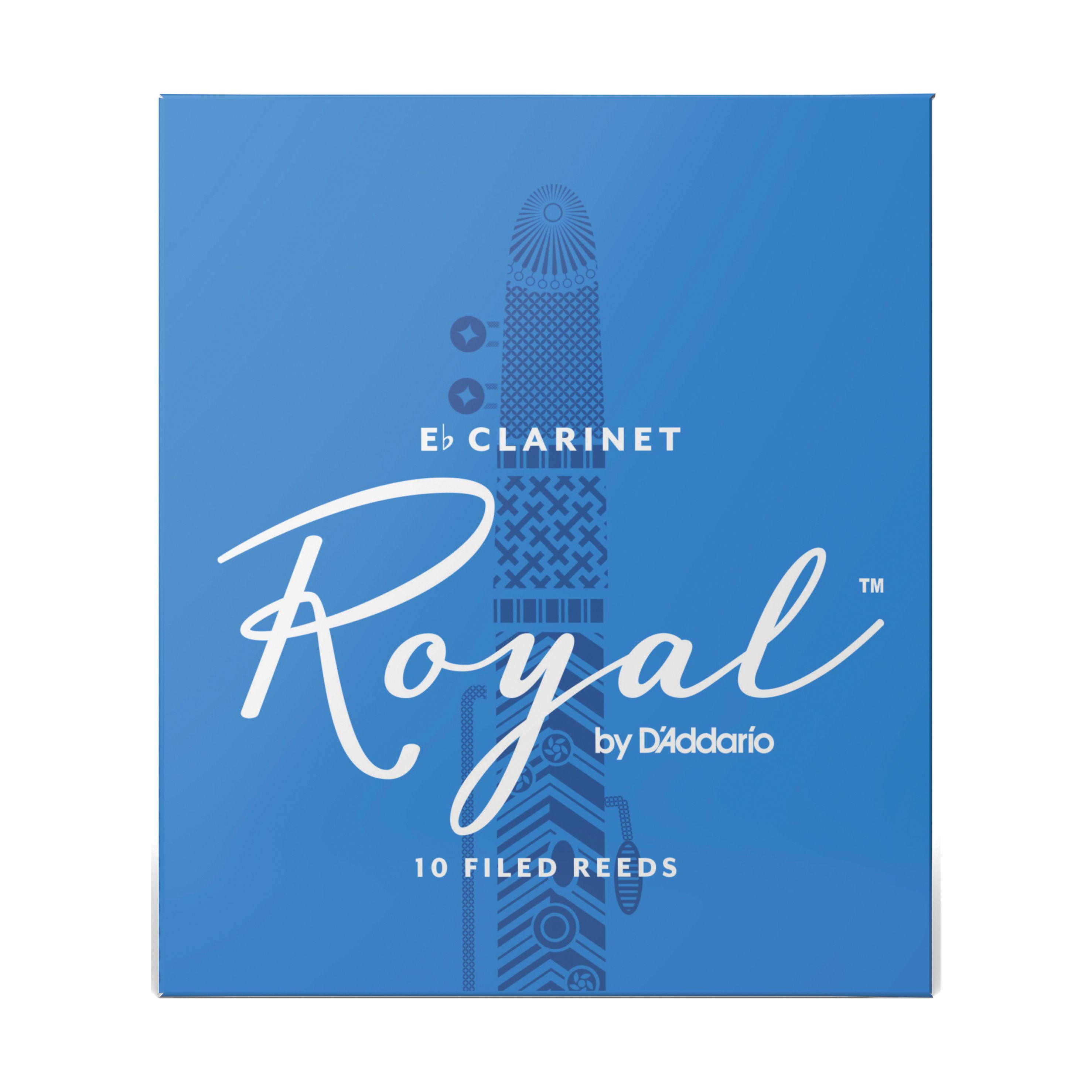 Royal by D'Addario Eb Clarinet Reeds, Strength 2.0, 10-pack