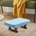 thumbnail image 3 of DOLITY Small Ottoman Decor Bench Rectangle Step Stool for Entryway Dorm Living Room Light Blue, 3 of 9