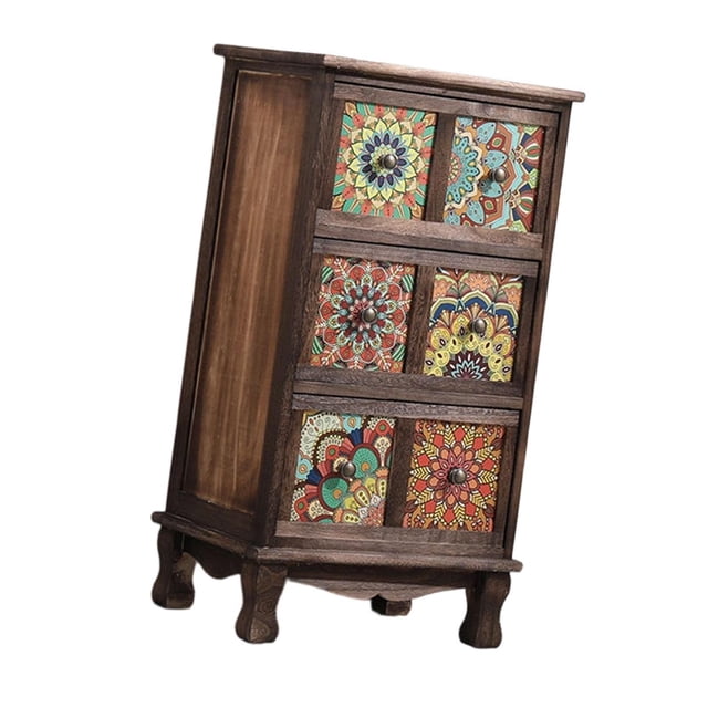 twisto Commode pour Chambre Design Rétro Table de Chevet Mince Table d'Extrémité de Dortoir Canapé de Chambre Mobilier de Bureau Entrée Meuble Télé Mince Style Coffre D