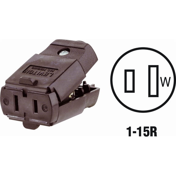 Leviton 102-P 15Amp 125V Swivel Triple Cube Tap, Brown