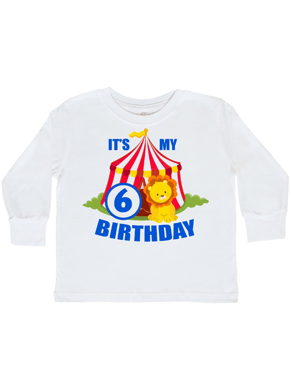 inktastic Its My Birthday Circus Tent with Lion 3 Years Old Long Sleeve Creeper 