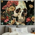 thumbnail image 2 of PRATYUS Skull Floral Tapestry, Mushroom Skeleton Goth Garden Aesthetic Tapestries for Bedroom  Painting, 2 of 6