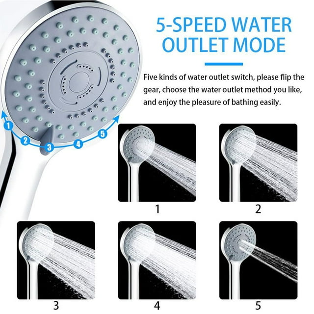 Shower Head Plastic Detachable Multi-modes Adjustable Anti-rust Electroplate Anti-corrosive Household Replacing High Pressure Sprayer Sprinkler Type12