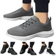 thumbnail image 5 of Yindaity Sneakers for Men Men's Mesh Fabric Fashion Sneakers Casual Oxfords Lightweight Breathable Versatile Walking Shoes (Grey,10.5), 5 of 6