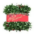 thumbnail image 3 of Flocked Christmas Garland Christmas Leaves Red Fruit Green Grass Strips Christmas Decoration Christmas Tree Colored Strips Rattan Strips Christmas Wreath, 3 of 7