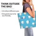 thumbnail image 2 of Fotbe Cute Healthy Teeth Bolsa Tote Estética de Lona con Estampado para Mujer - Bolsa Reutilizable de Hombro Casual para Vacaciones, Compras, Trabajo y Gimnasio, 2 of 8