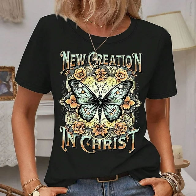 RWJDXD RWJDXD Ample et Confortable en Été 2024 T-Shirt à Manches Courtes Col Rond pour Femmes Motif Amour Haut T-Shirt Décontracté pour Femmes Mode Y2K Respirant Manches Courtes
