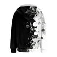 thumbnail image 3 of Gkeoshab Christmas Sweatshirts For Women Floral Print Hooded Sweatshirt with Adjustable Drawstring and Pocket, Chic Long Sleeve Pullover for Spring Inspired Streetwear and Daily Lightweight Comfort, 3 of 4