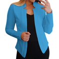 thumbnail image 4 of [Bluetmall] Blazers De Oficina Informales Con Bolsillo Para Mujer , Chaquetas De Trabajo Con Bolsillos Frontales , Drapeadas, 4 of 4