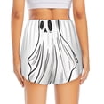 thumbnail image 2 of Lsque Cute Ghost Simple Drawing Printed Women's Running Shorts with Liner Pockets,Elastic Quick Dry Workout Athletic Gym Yoga Shorts,Womens High Waist Shorts-XX-Large, 2 of 9