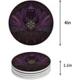 thumbnail image 1 of FMSHPON Magic Line Purple Set of 6 Round Coaster for Drinks, Absorbent Ceramic Stone Coasters Cup Mat with Cork Base for Home Kitchen Room Coffee Table Bar Decor, 1 of 6