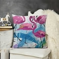 thumbnail image 2 of YINGXI  Watercolor Flamingos Pillowcases Abstract Animal Art Painting Pillow Case Decorative Throw Pillow Cover for Home Sofa Office 20x20in, 2 of 5
