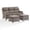 Gray/Gray, variant on Jentlehouse Outdoor Patio Sofa set with Ottomans,All-Weather Wicker Rattan Patio 3-seat Couch with Thick Cushions and High Back,Outdoor Sectional Sofa Set for Lawn Balcony Garden