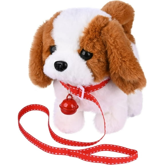 Plush Saint Bernard Toy Puppy Electronic Interactive Pet Dog,Walking, Barking, Tail Wagging, Stretching Companion Animal for Kids (Saint Bernard)