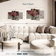thumbnail image 4 of Elephant Stock Fluttering Afro Pop Wall Art - Horizontal Multi Panel Canvas - Living Room Wall Decor - People Multi Panel - Blue And Black Decor - 36" x 22", 4 of 8