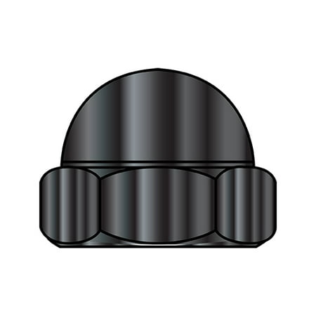 

5/16-18 Two Piece Low Crown Cap Nut Black Oxide (Pack Qty 1 000) BC-31NCB