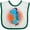 White and Green, variant on Inktastic Skateboard Dinosaur for Boys Boys Baby Bib