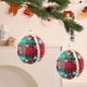 thumbnail image 4 of Adornos navideños, adornos envueltos en tela, bolas decorativas de cuadros con cuerda colgante, 6 cm para árbol navideño, celebración navideña, 4 of 6
