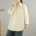 thumbnail image 5 of Sakmal Womens Barn Jacket Cotton Beige Plus Size Jacket Women's Clothing XXL, 5 of 8